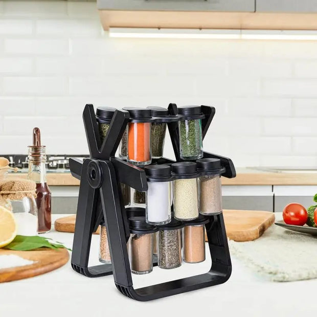 18 PCs Rotating Spice Organizer-14277With Stand