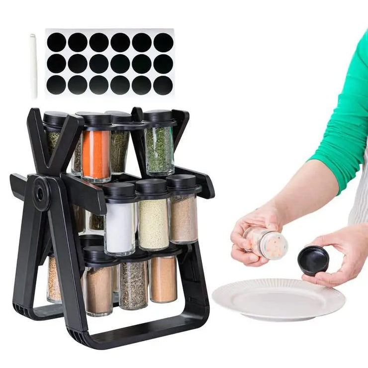 18 PCs Rotating Spice Organizer-14277With Stand