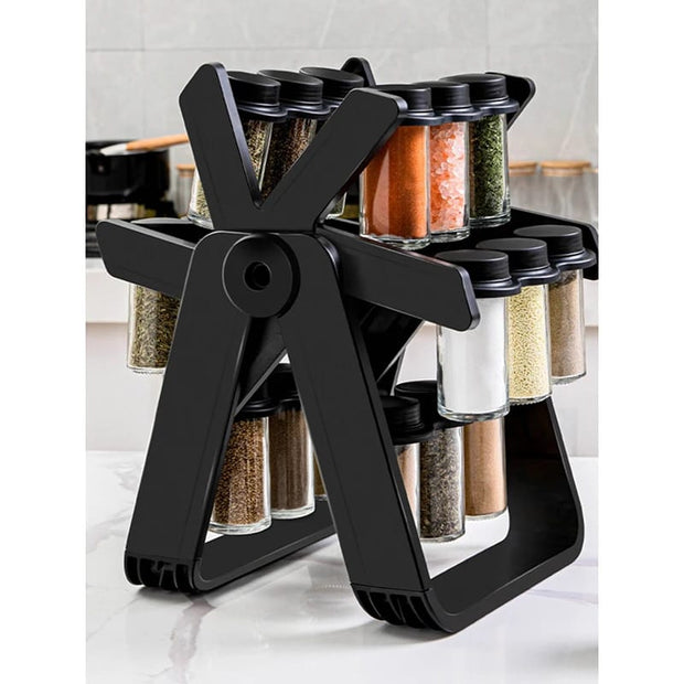 18 PCs Rotating Spice Organizer-14277With Stand