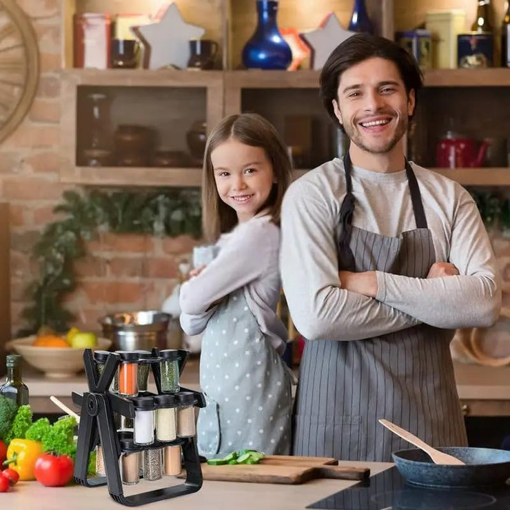 18 PCs Rotating Spice Organizer-14277With Stand