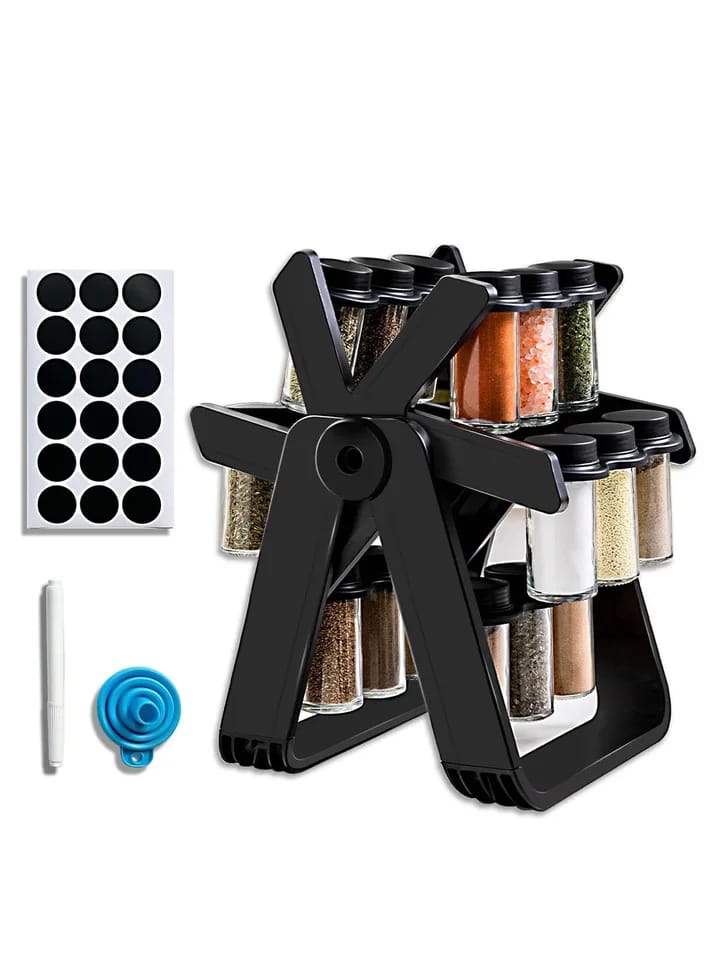 18 PCs Rotating Spice Organizer-14277With Stand